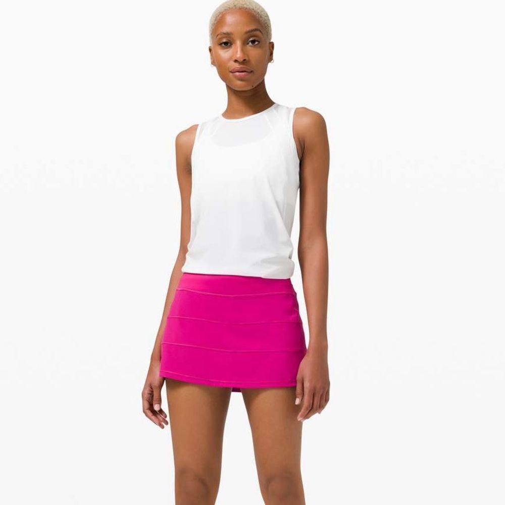 New Lululemon Pace Rival Mid Rise Skirt Ripened Raspberry Size 6
